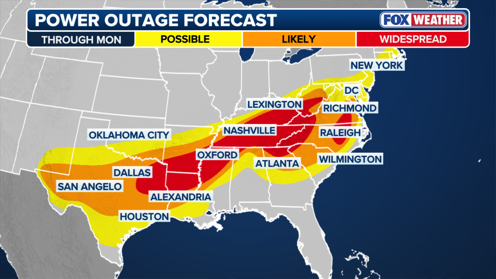 TIMELINE WHEN THE POTENTIALLY HISTORIC WINTER STORM IS EXPECTED TO